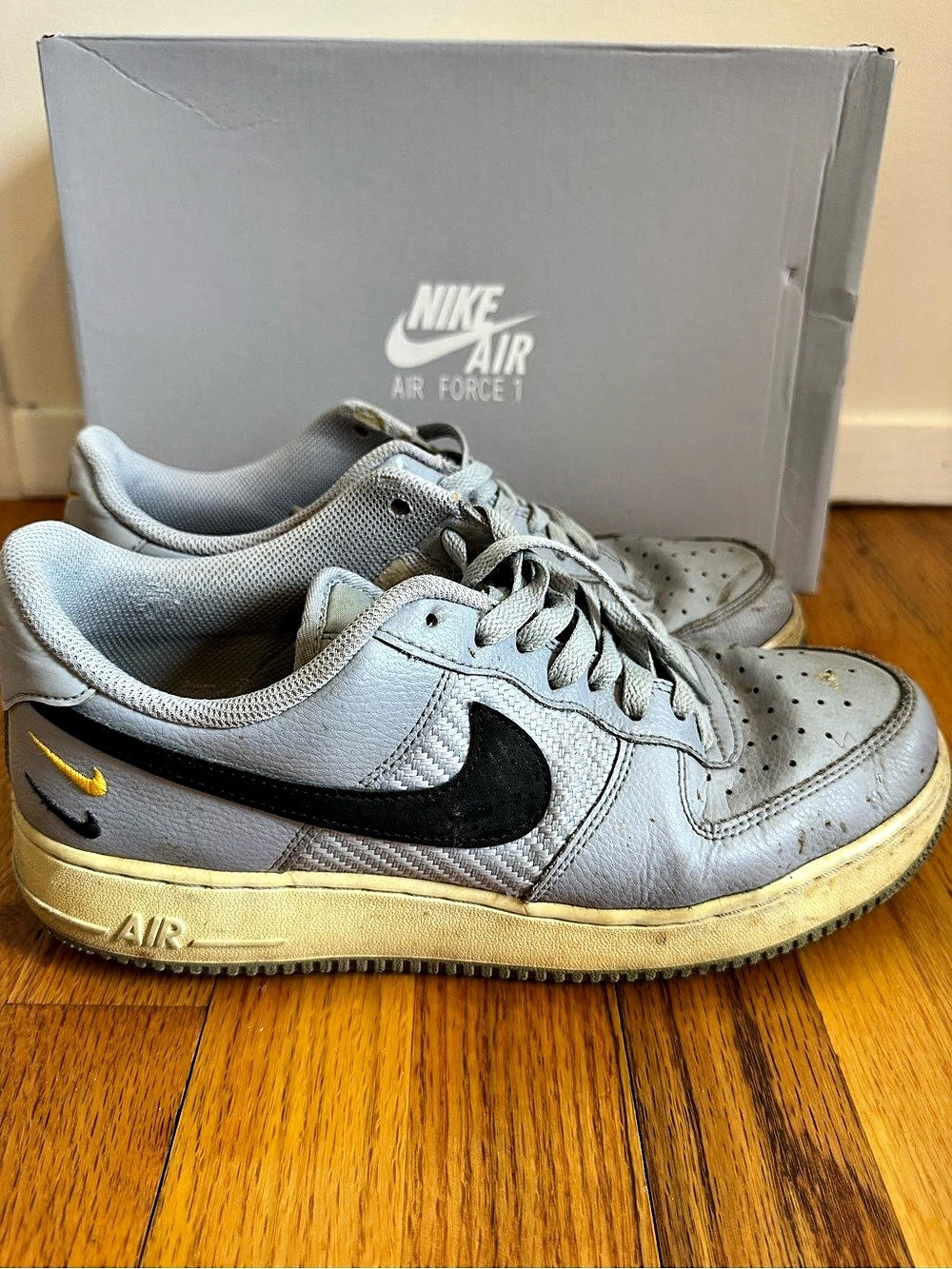 Nike Air Force 1 Sneakers Gray Black US 9.5